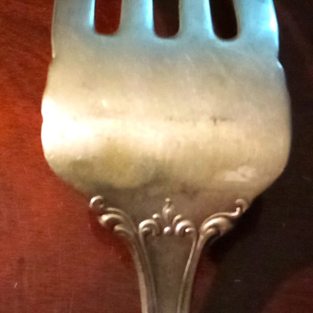 Lovely Vintage silver plate meat fork